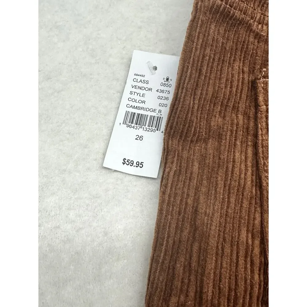 Pacsun Pants Womens Size 26 Brown Corduroy 90s Boyfriend Carpenter Baggy Grunge - Picture 11 of 13